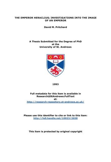 David M. Pritchard PhD Thesis - University of St Andrews