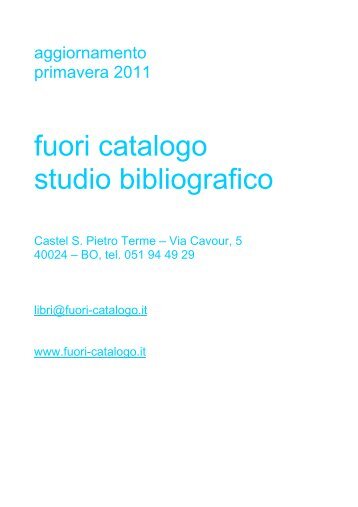 aggiornamento primavera 2011 - Fuori Catalogo