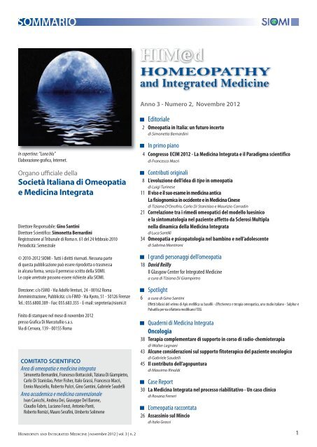 HIMed - Anno 3, numero 2 - Novembre 2012 - SIOMI