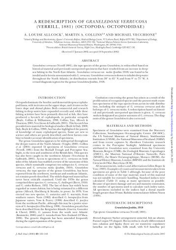 JMS 69/2 135-143 Allcock FINAL - Journal of Molluscan Studies
