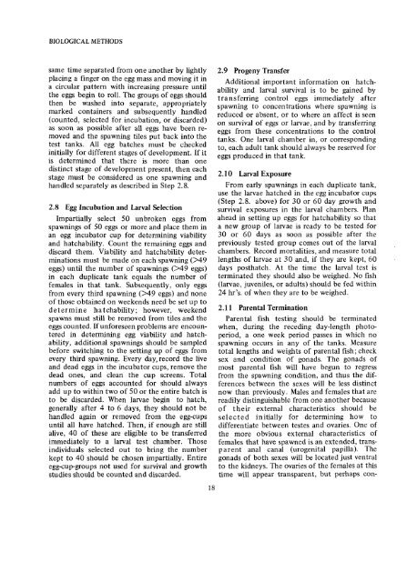 Biological field and laboratory methods for measuring the quality of ...