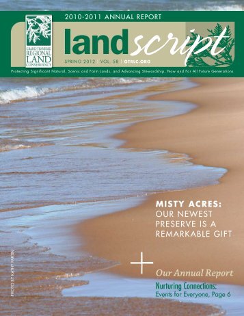 Our Annual Report - Grand Traverse Regional Land Conservancy
