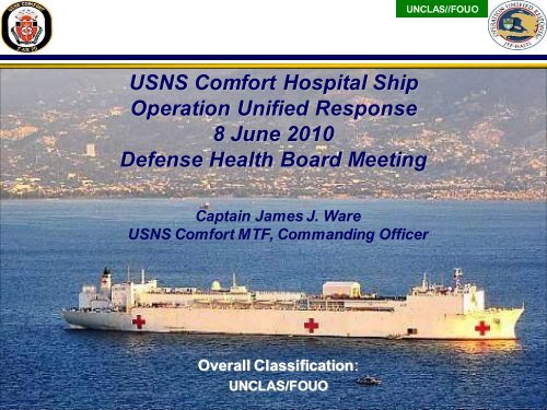 Usns Comfort Hospital Ship Operation Unified Health Mil