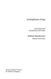 Aristophanes: Frogs Jeffrey Henderson - Focus Publishing