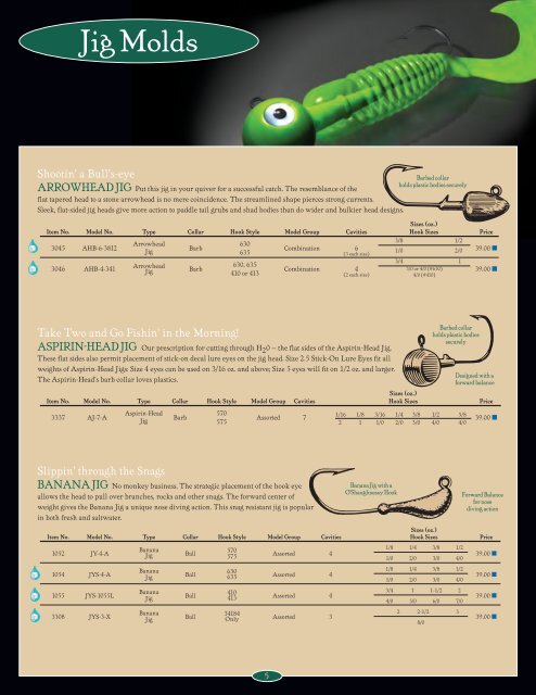 Eagle Claw 413, 410 O'Shaughnessy Jig Hooks, Fishing Hooks