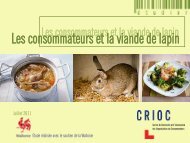 Les consommateurs et la viande de lapin - Crioc