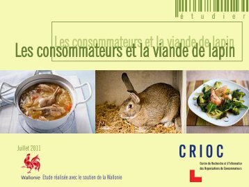 Les consommateurs et la viande de lapin - Crioc