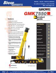 Grove GMK7550 Crane Chart