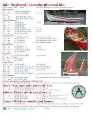 Iain Oughtred lapstrake plywood kits - Hewes and Company Marine ...