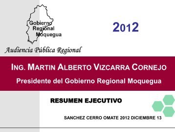 Resumen Ejecutivo Sanchez Cerro Omate 13 Diciembre 2012