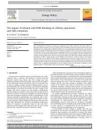 The impact of ethanol and ETBE blending on refinery ... - CE Delft