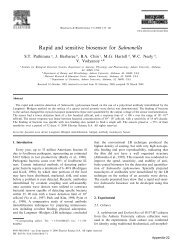 Rapid and sensitive biosensor for Salmonella - Auburn University