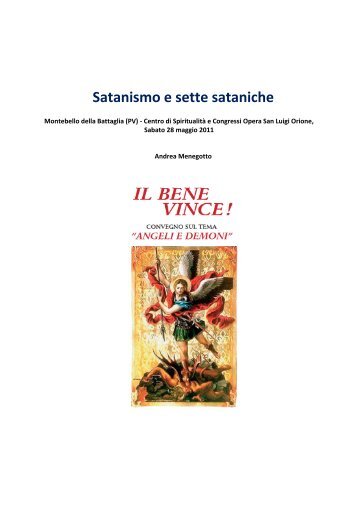 Satanismo e sette sataniche - Altervista - AM - Andrea Menegotto