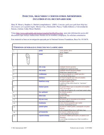 insectos, arácnidos y ciertos otros artrópodos ... - Lengamer.org