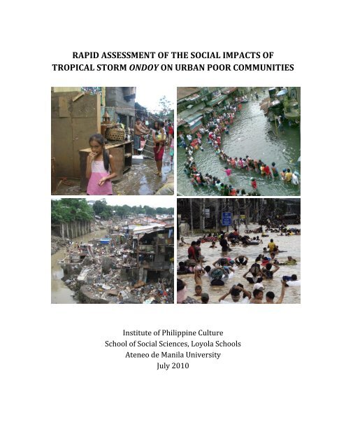 rapid assessment of the social impacts of - Philippines Development ...