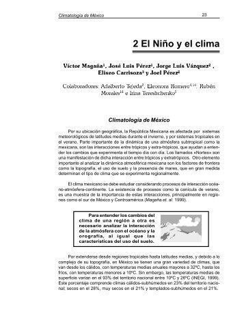 2 El Niño y el clima - Centro de Ciencias de la Atmósfera