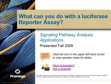 Signaling Pathway Analysis Applications - Promega