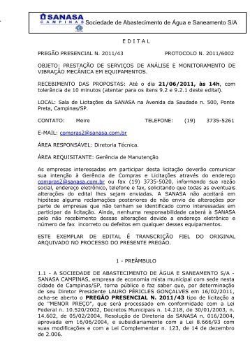 PR43_2011_cs_análise vibração mecânica - Sanasa