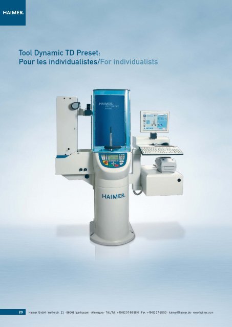 Tool Dynamic Système d'équilibrage modulaire Modular balancing ...