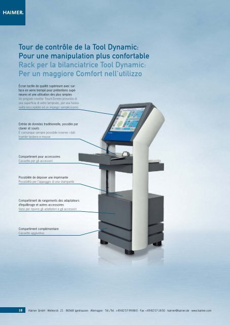 Tool Dynamic Système d'équilibrage modulaire Sistema di ...