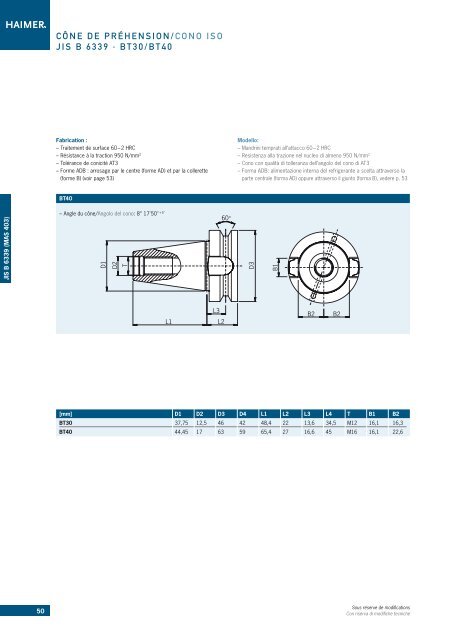 Porte-outils Mandrini portautensile 2011