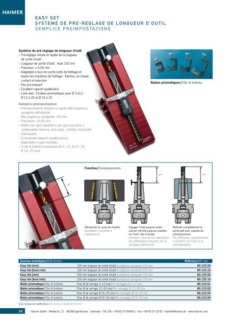 Power Clamp New Generation Machine de frettage ... - Haimer GmbH