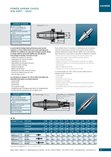 Power Clamp New Generation Machine de frettage ... - Haimer GmbH