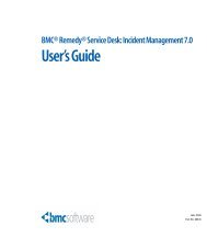 BMC Remedy Service Desk - Information Technology Services, UNCG