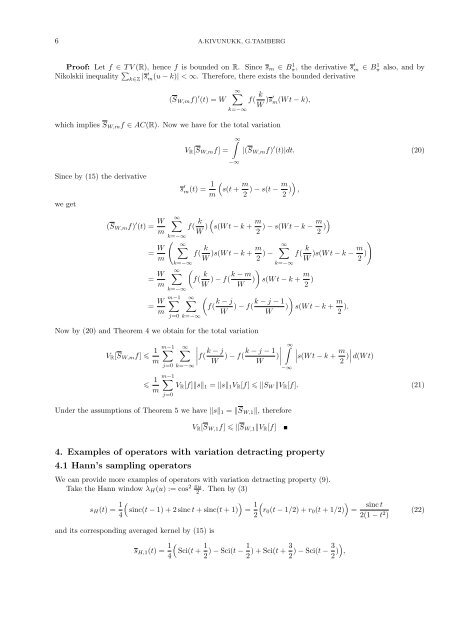 SHANNON SAMPLING SERIES WITH AVERAGED KERNELS1 1 ...