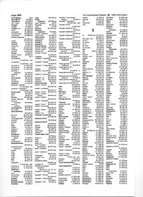 page 260 - Le Répertoire de la linguasphère