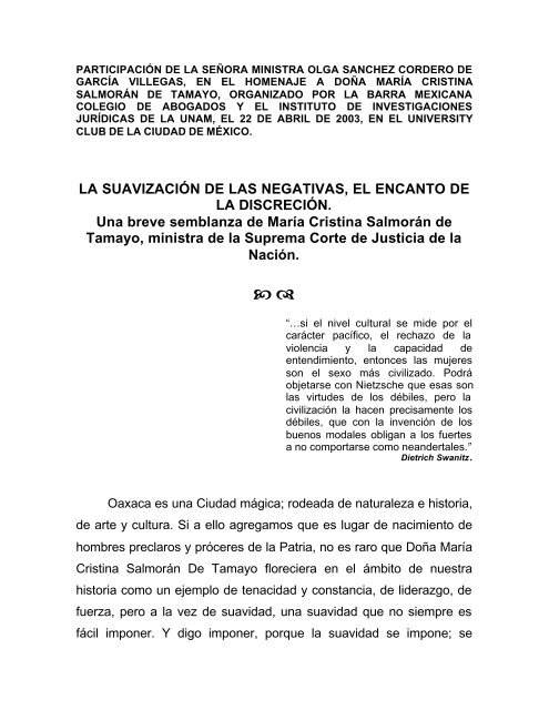 MARÍA CRISTINA SALMORÁN DE TAMAYO.pdf - Suprema Corte de ...