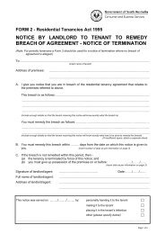 Notice to tenant to remedy breach of agreement - SA.Gov.au