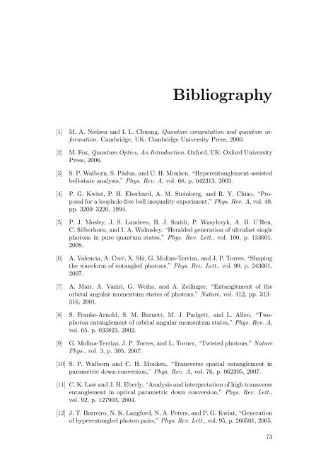 Spatial Characterization Of Two-Photon States - GAP-Optique