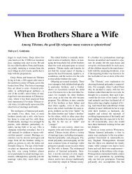 When Brothers Share a Wife