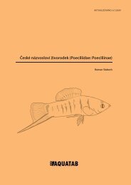 České názvosloví živorodek (Poeciliidae: Poeciliinae) - Aquatab