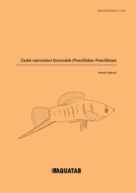 České názvosloví živorodek (Poeciliidae: Poeciliinae) - Aquatab