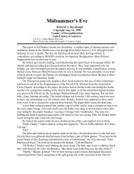 Midsummer's Eve, a U.F.O. Short Story - SHADO Library and Archives