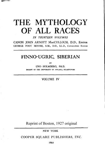Mythology of All Races volume 4