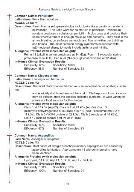 Allergen Resource Guide - Hitachi Chemical Diagnostics