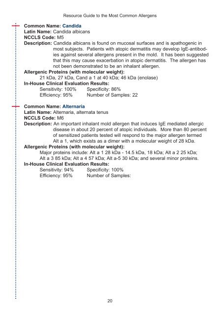 Allergen Resource Guide - Hitachi Chemical Diagnostics