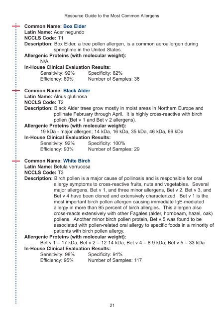 Allergen Resource Guide - Hitachi Chemical Diagnostics