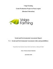 Volga Farming Grain Production Project in Penza region ... - MIGA