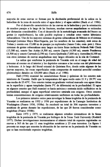 Fauna Troglobia Acuatica de la Peninsula de Yucatin - Texas A&M ...