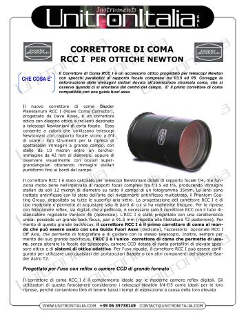 CORRETTORE DI COMA - Unitron Italia