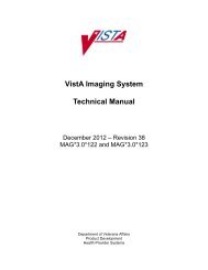 VistA Imaging Technical Manual - US Department of Veterans Affairs