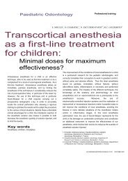 Transcortical anesthesia as a first-line treatment for children: - Rident