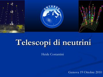 telescopi di neutrini: la nuova frontiera nell'esplorazione - INFN