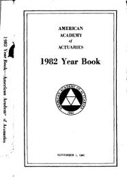 1982 Year Book - American Academy of Actuaries