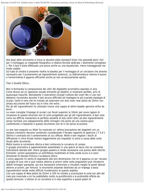 Binoculare Vixen BT 81-S - DeepSky Firenze. Vendita TELESCOPI ...