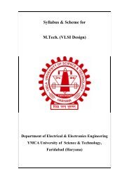 VLSI - YMCA University of Science & Technology
